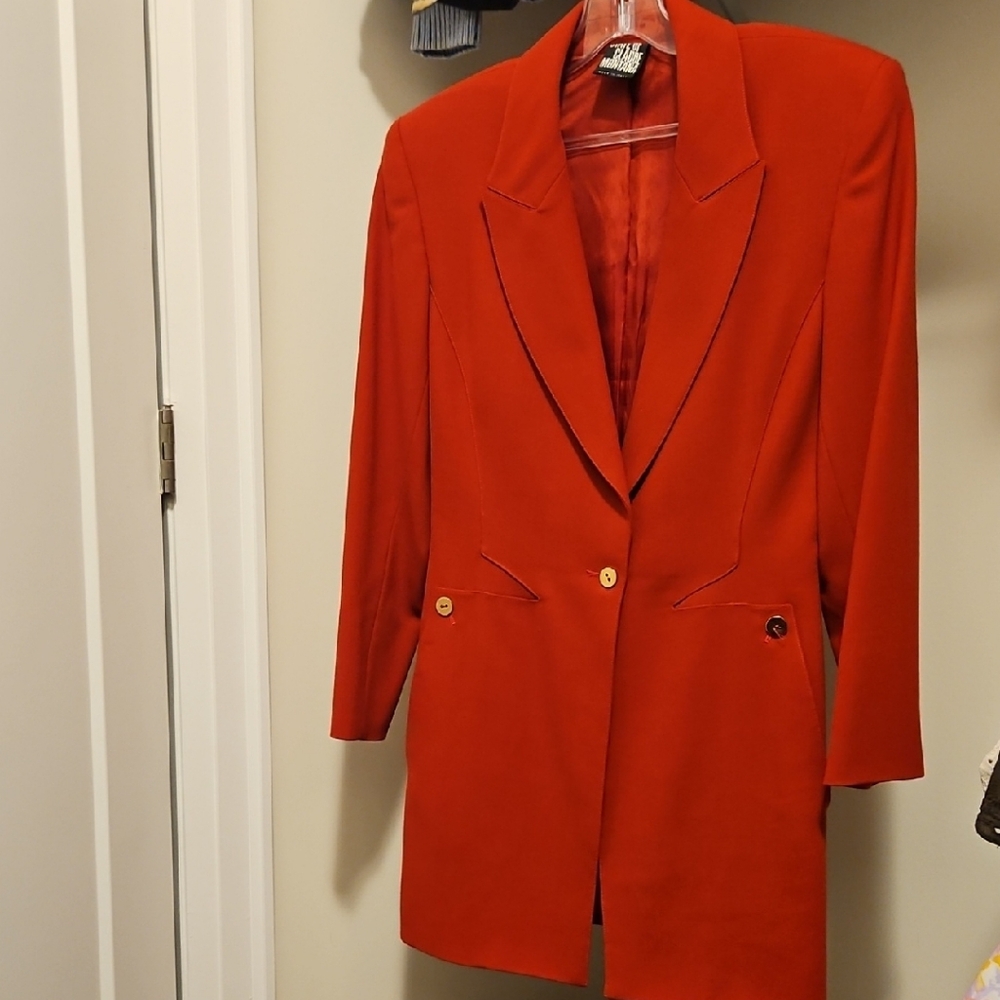 Claude MONTANA Chic Red Women's Blazer